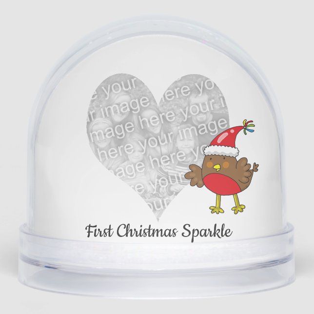 Baby’s First Christmas Sparkle Keepsake Schneekugeln (Vorderseite)