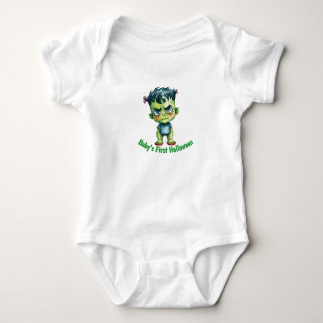Baby’s First Halloween Frankenstein  Baby Strampler (Vorderseite)