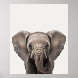 Baby-Safari Afrikanische Dschungeltiere Elefant Poster