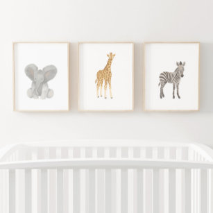 Baby Safari Animal Kinderzimmer Deco Bilderwand Sets
