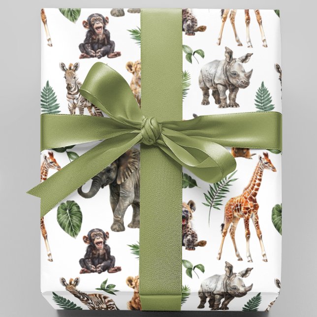 Baby Safari Animals Geschenkpapier (Von Creator hochgeladen)