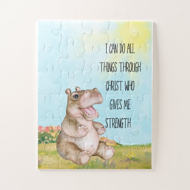 Baby Safari/Hippo Kinder/Spielzimmer Puzzle (Vertikal)