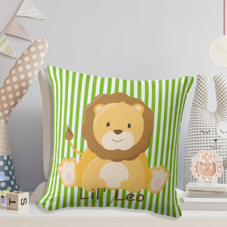 Baby Safari Lion Monogram Kissen