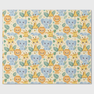 Baby-Safari-Tiere Geschenkpapier