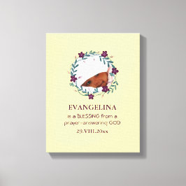 Baby | Samen vom GOT | Kranz | Foto Keepake Leinwanddruck