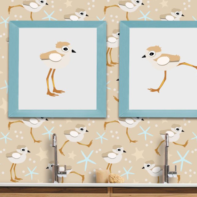 Baby Sandpiper oder Pipe Plover Chick Poster (Von Creator hochgeladen)