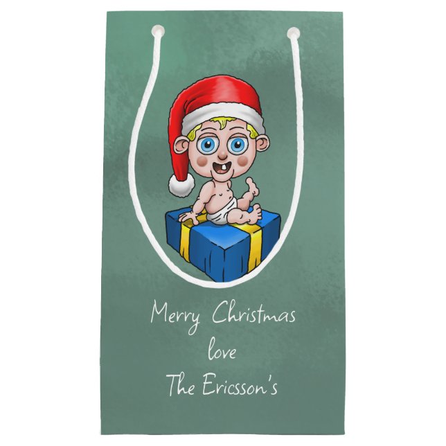 Baby Santa Claus Kleine Geschenktüte (Vorderseite)