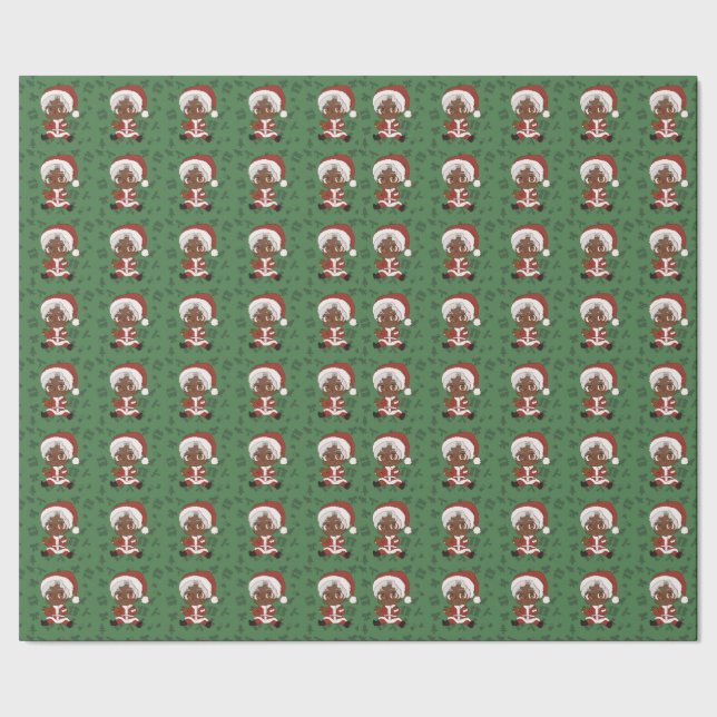 Baby Santa (Version 2) Geschenkpapier (Saum)