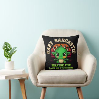 Baby Sarcastic Dragon Breathe Fire Kissen
