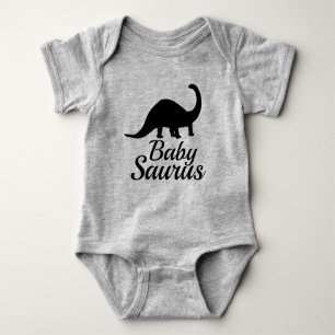 Baby Saurus Brontosaurus-Silhouette Baby Strampler