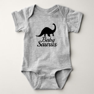 Baby Saurus Brontosaurus-Silhouette Strampler