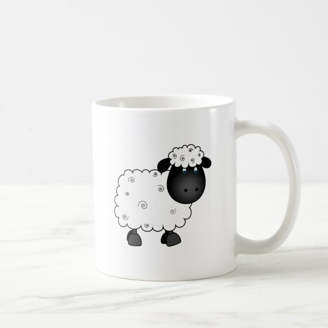 Baby-Schafe für Mutterschaf Kaffeetasse (Rechts)