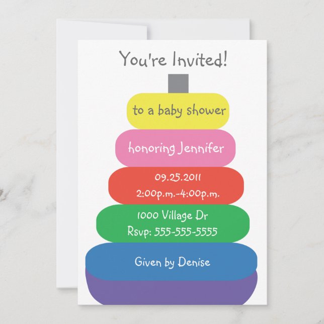 Baby schellt einladung (Vorderseite)