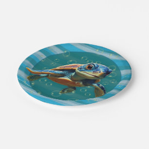 Baby-Schildkröte-Papierteller Pappteller