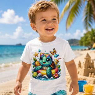 Baby-Schildkröte schwimmt diesen Sommer stilvoll h Baby T-shirt