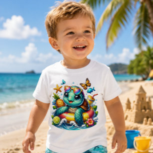 Baby-Schildkröte schwimmt diesen Sommer stilvoll h Baby T-shirt