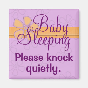 Baby Schlafen Vordertür Zeichen Magnet