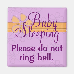 Baby-SchlafenHaustür-Zeichenmagnet Magnet