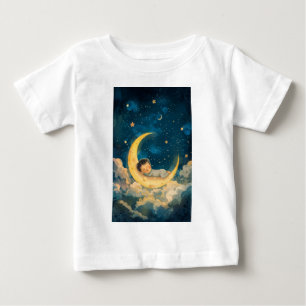 Baby schläft auf dem Mond T-shirt