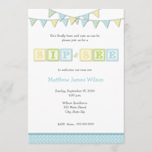 Baby-Schlückchen und sehen Einladung