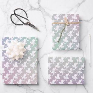 Baby Schnuller Soft Ombre Rainbow Pastel Colors Geschenkpapier Set