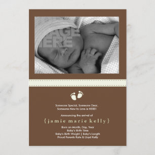 Baby-Schritt-Geburts-Mitteilung - Minze Ankündigung