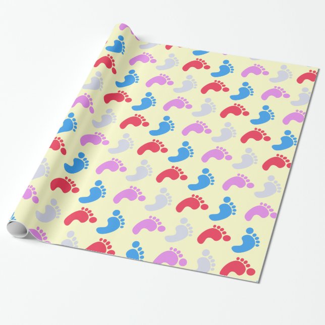 Baby-Schritte Geschenkpapier (Ungerollt)