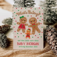 Baby Schwangerschaft Ankündigung Gingerbrett Karte