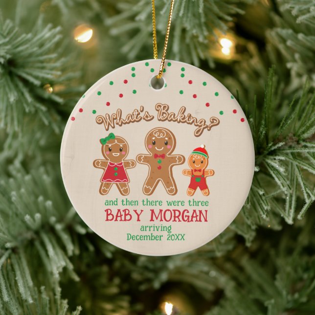 Baby Schwangerschaft Ankündigung Ornament Gingerbr (Baum)