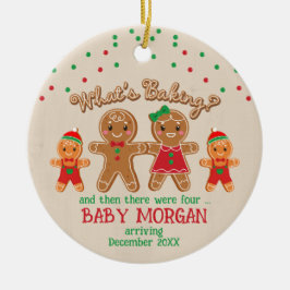 Baby Schwangerschaft Ankündigung Ornament Gingerbr