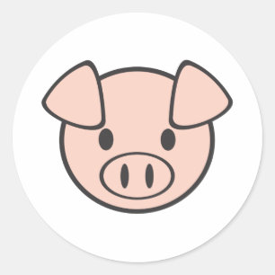 Baby-Schwein Runder Aufkleber