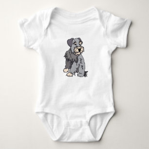 Baby-Scrappy Zwergschnauzer Baby Strampler