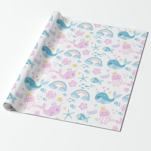 Baby Sea Creatures Geschenkpapier (Ungerollt)