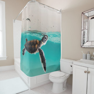 Baby Sea Turtle Duschvorhang
