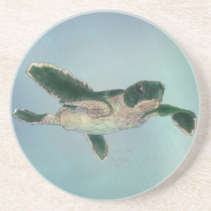 Baby Sea Turtle Sandstein Untersetzer