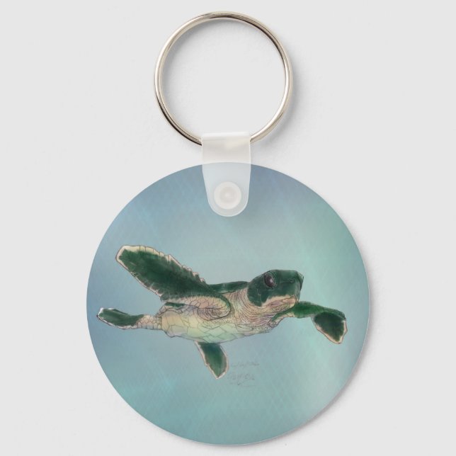 Baby Sea Turtle Schlüsselanhänger (Vorderseite)