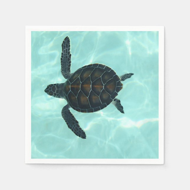 Baby Sea Turtle Serviette (Vorderseite)