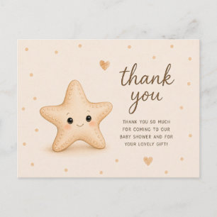 Baby Seestern Baby Shower Danke Postkarte
