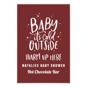 Baby sein kaltes Bar der heißen Schokolade der Fotodruck