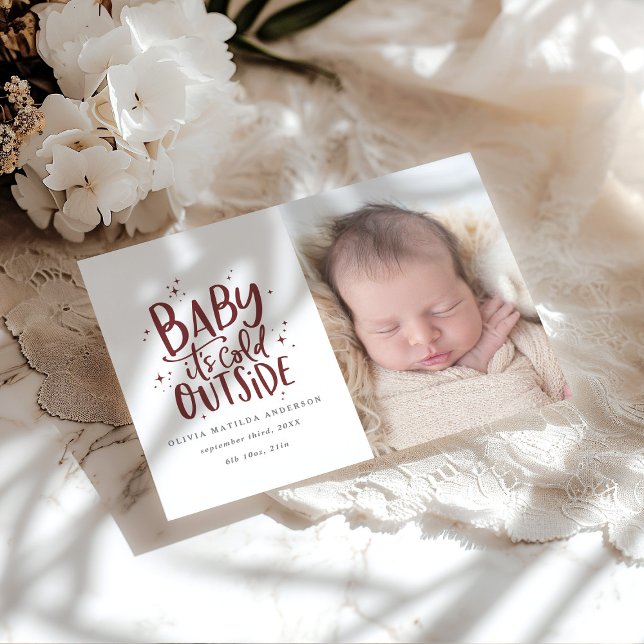 Baby seine Erkältung außerhalb des Fotos Geburtsan Save The Date (Von Creator hochgeladen)