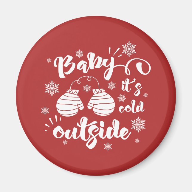 Baby seine Erkältung draußen niedlichen Fingern Wi Magnet (Vorne)