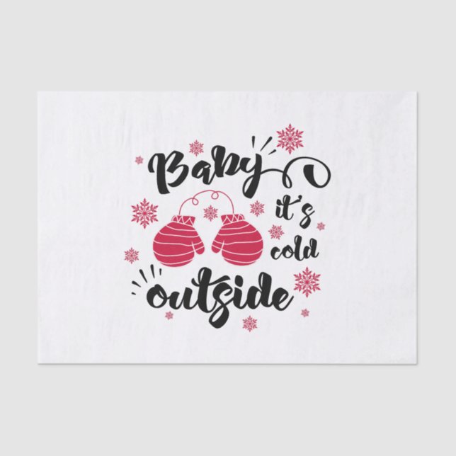 Baby seine Erkältung draußen niedlichen Fingern Wi Seidenpapier (Vorderseite)