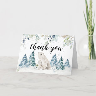 Baby seine kalte Außenbärendusche Dankeskarte