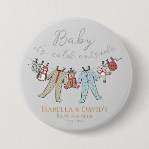 Baby seine kalte Außendusche Button