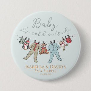 Baby seine kalte Außendusche Button