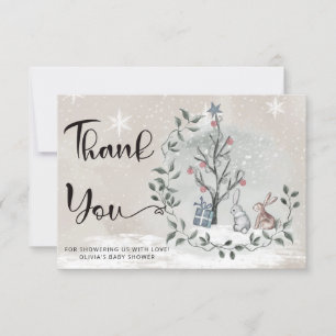 Baby seine kalte Außendusche Dank Karte