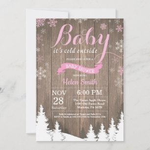 Baby seine kalte Außendusche Einladung
