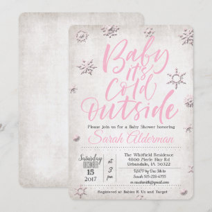 Baby seine kalte Außendusche Einladung