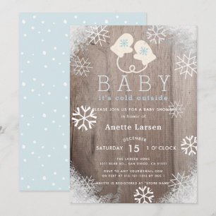 Baby seine kalte Außendusche Einladung