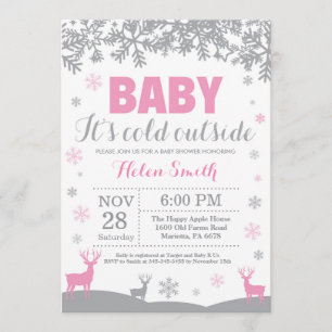 Baby seine kalte Außendusche Einladung